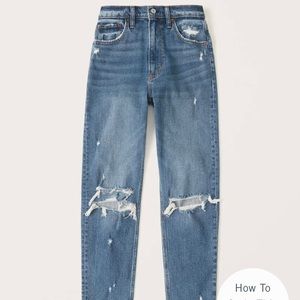 Abercrombie high rise mom jeans